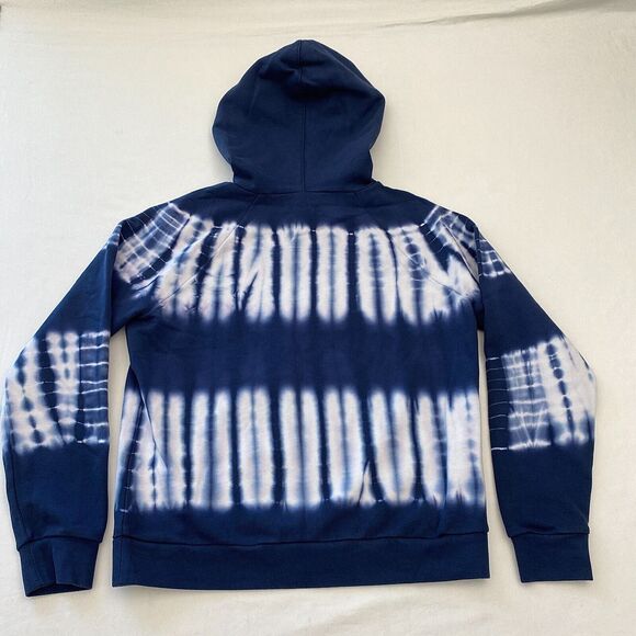 NWT Madewell Blue Tie Dye Hoodie Sweatshirt Pullover 100% Cotton Womens Small - Picture 2 of 8